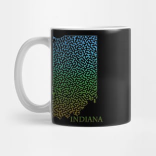 Indiana State Outline Maze & Labyrinth Mug